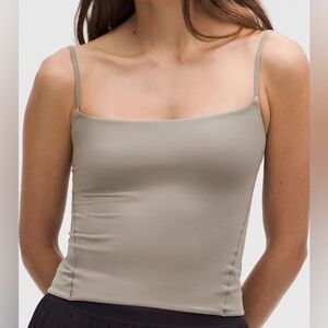 Lululemon Wundermost Ultra-Soft Nulu Spaghetti-Strap Adjustable Cami in Grey